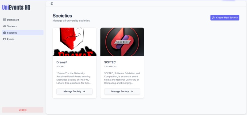 UniEvents HQ – screenshot 2