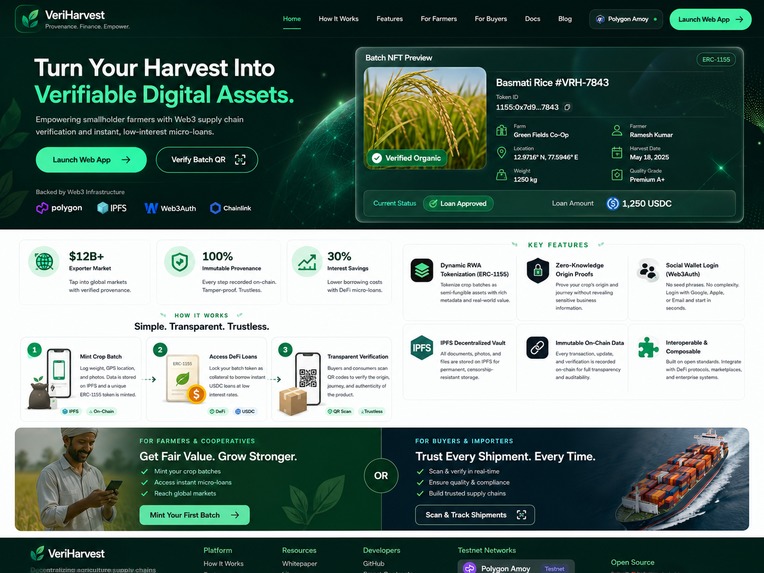 VeriHarvest – screenshot 1
