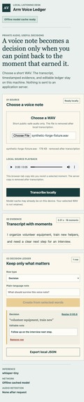 Arm Voice Ledger – screenshot 1