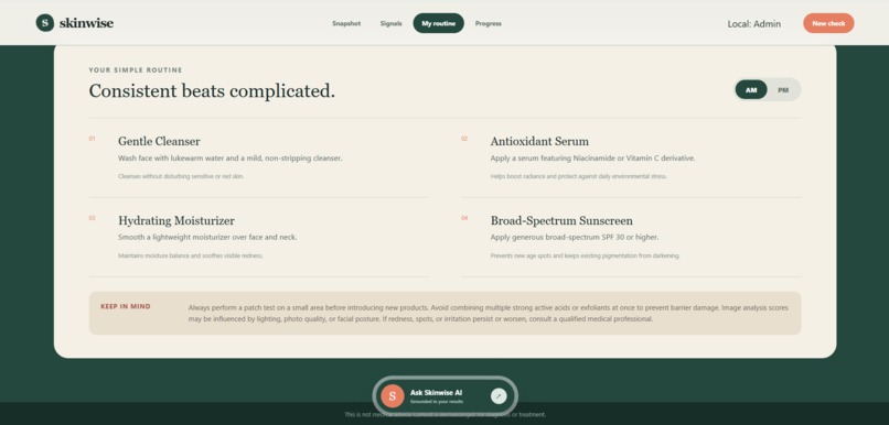skinwise – screenshot 1