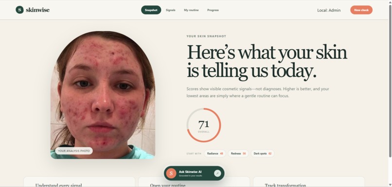 skinwise – screenshot 3