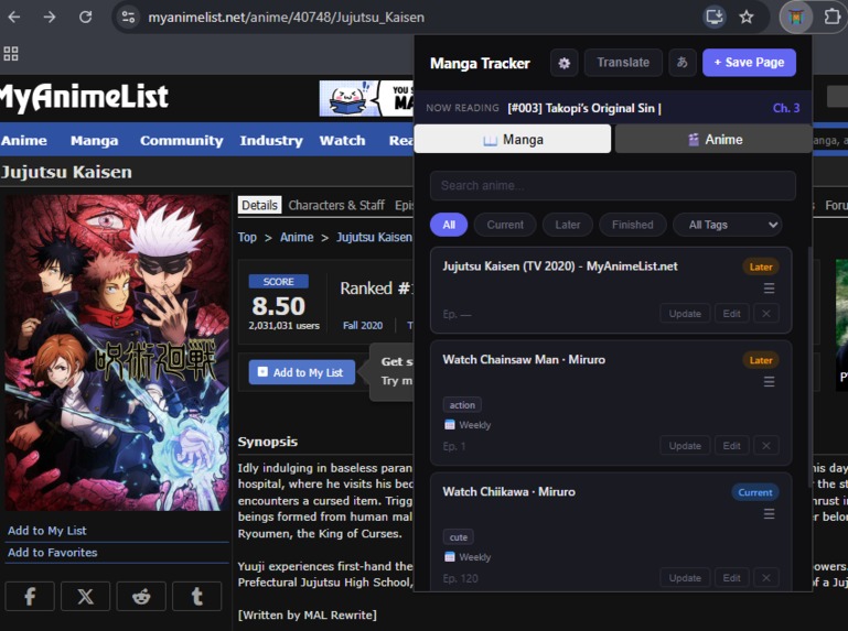 Manga Tracker – screenshot 2
