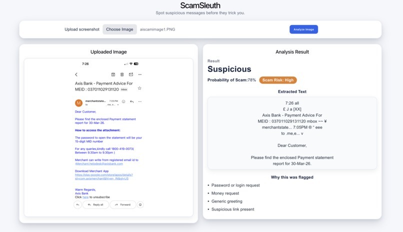 ScamSleuth – screenshot 1