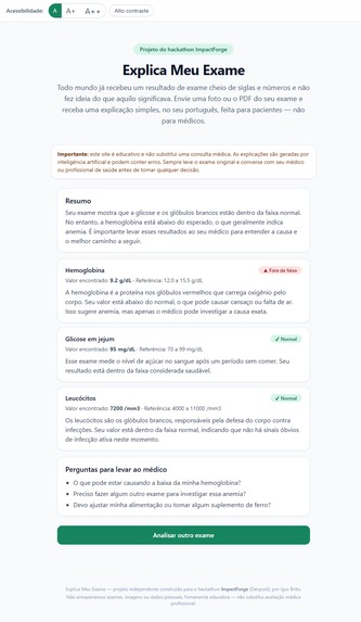 Explica Meu Exame (Explain My Test Results) – screenshot 1
