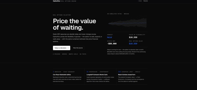 OptionRun – screenshot 3