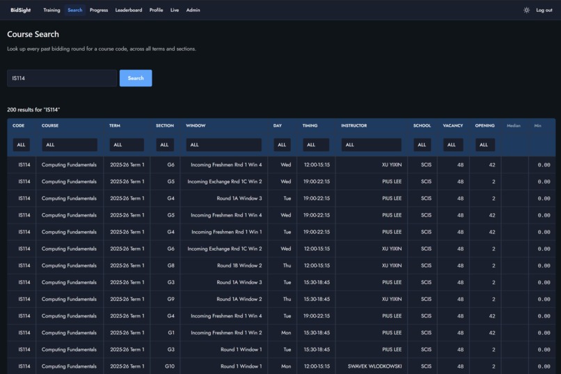BidSight – screenshot 3