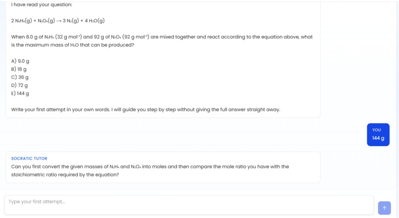 Socratic AI Tutor  – screenshot 1