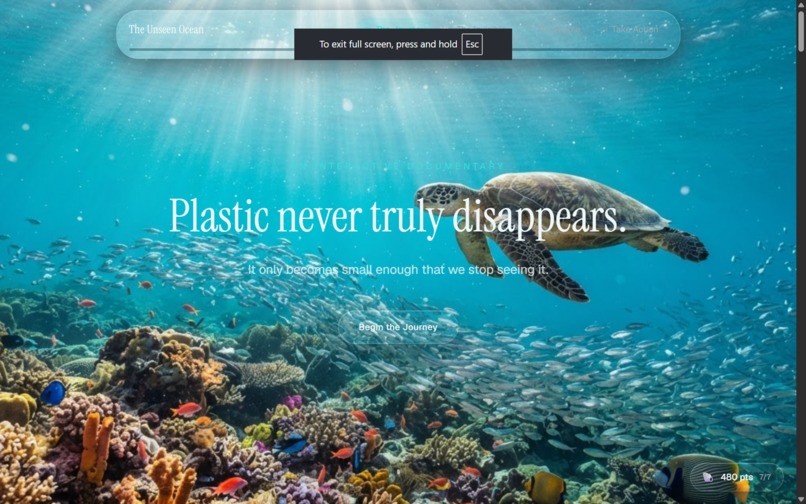 Ocean Micro plastic awareness – screenshot 1