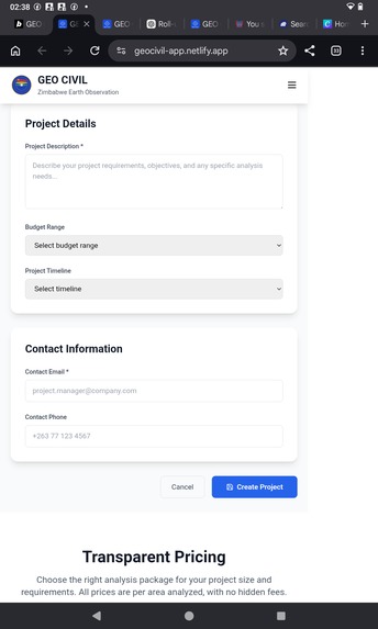 Geocivil zwe  – screenshot 2