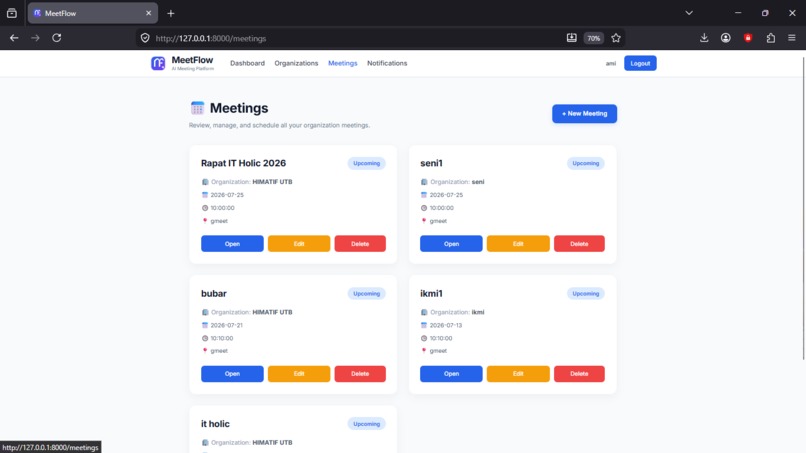 MeetFlow – AI Meeting Management Platform – screenshot 6