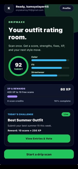 DripMaxx – AI Outfit Feedback Assistant – screenshot 4