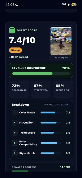 DripMaxx – AI Outfit Feedback Assistant – screenshot 6