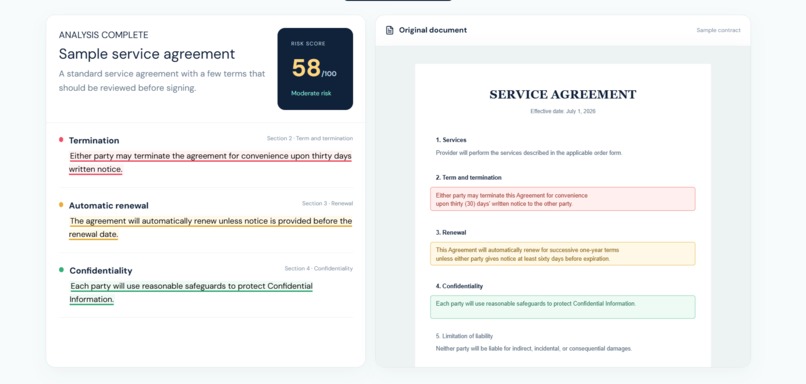 ClauseIQ – screenshot 2