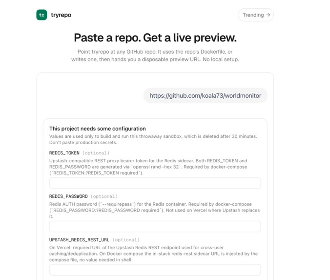 TryRepo – screenshot 2