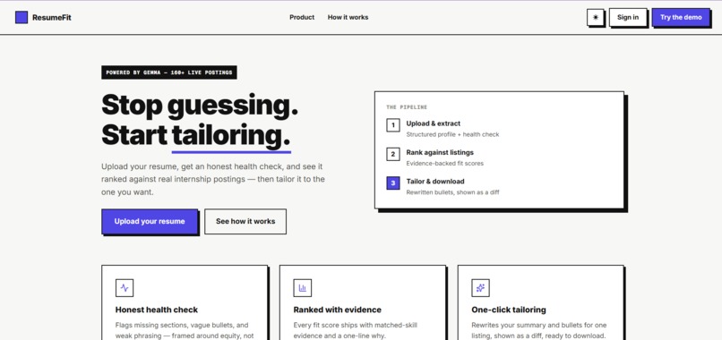 ResumeFit – screenshot 1