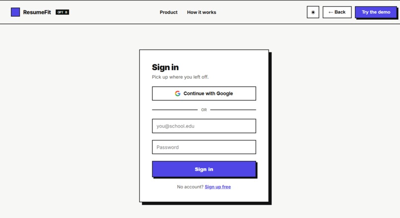 ResumeFit – screenshot 2