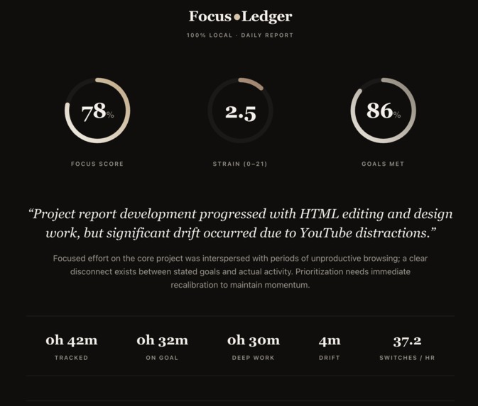 Focus Ledger – screenshot 1