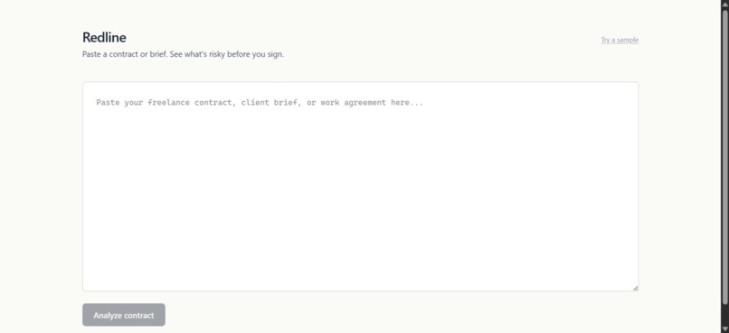 Redline: Contract review for freelancers – screenshot 3
