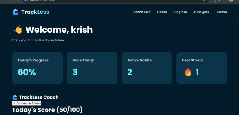 TrackLess AI – screenshot 1