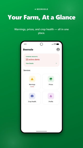 Beeroole AI – Smart Early Warning for Farmers – screenshot 1