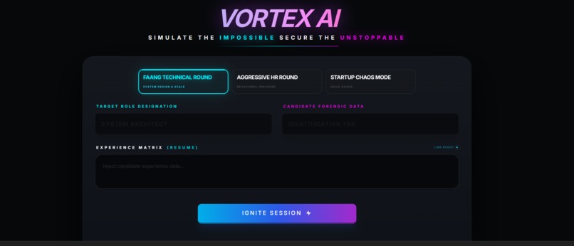 VORTEX AI: An Interview simulator – screenshot 1