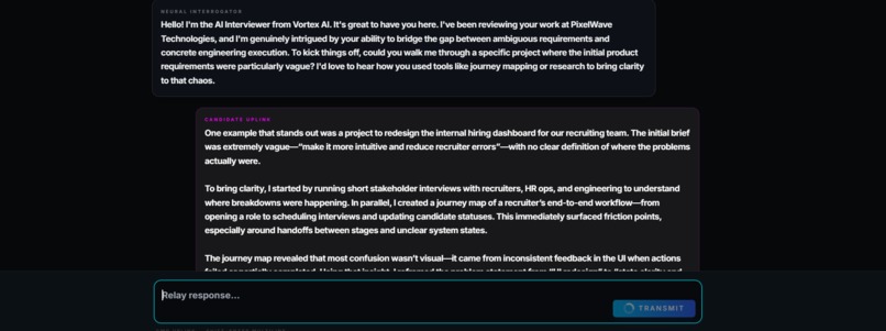 VORTEX AI: An Interview simulator – screenshot 3