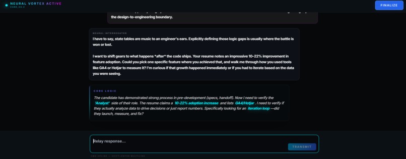 VORTEX AI: An Interview simulator – screenshot 4