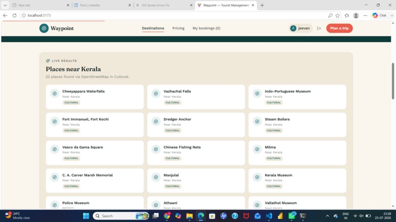 tourist Management System – screenshot 2