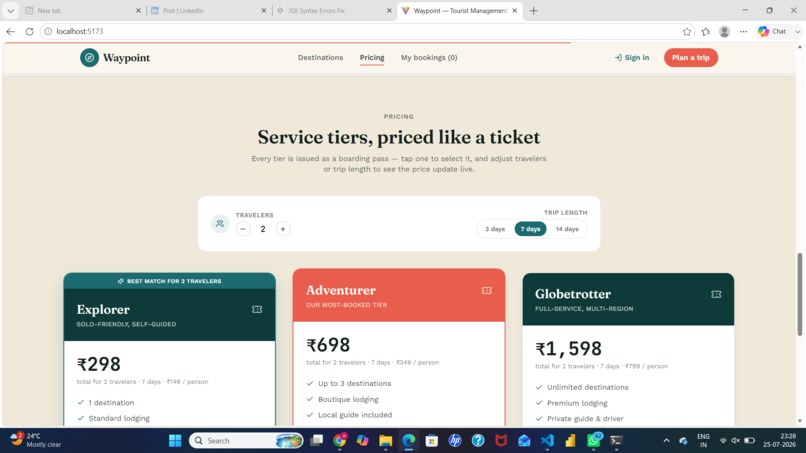 tourist Management System – screenshot 3