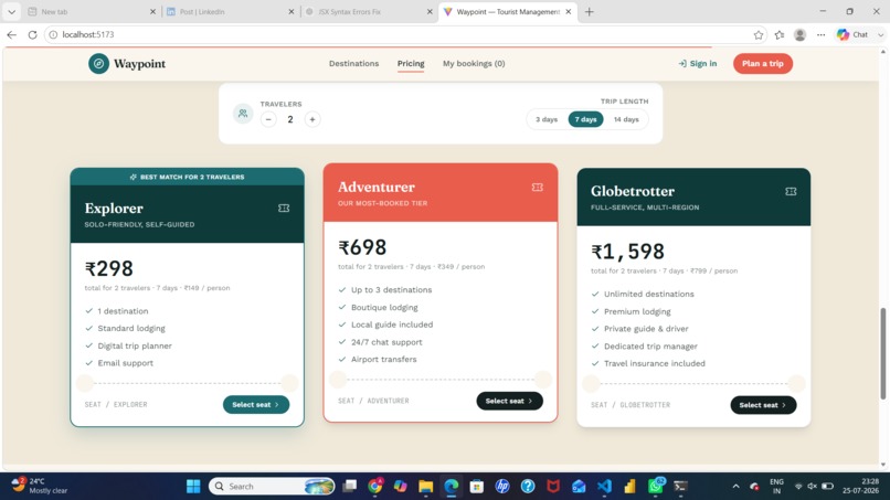 tourist Management System – screenshot 4