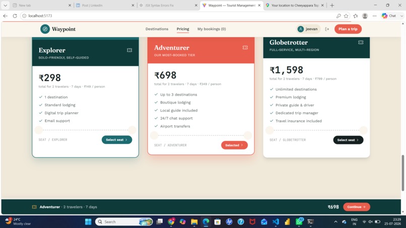 tourist Management System – screenshot 5
