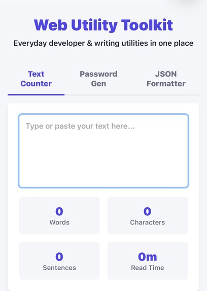 Web Utility Toolkit – screenshot 1