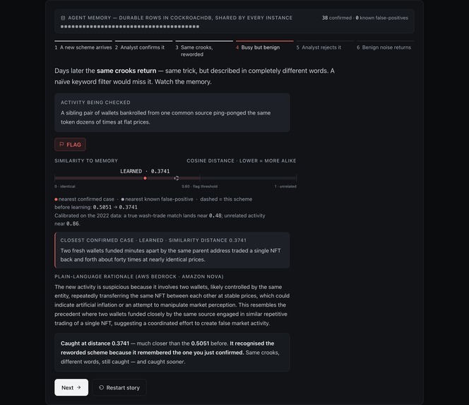 NFT wash trading detector – screenshot 2