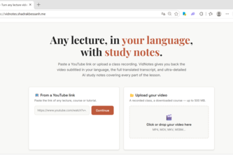 VidNotes — AI study packs from any lecture, in 60 languages