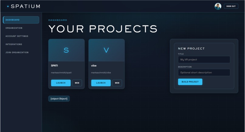 Spatium: Vibe Coding in VR with Conversational AI Agents – screenshot 1