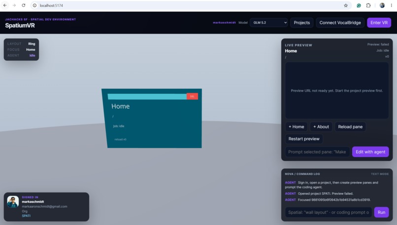 Spatium: Vibe Coding in VR with Conversational AI Agents – screenshot 2