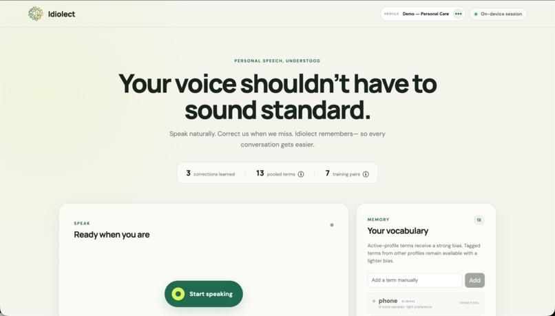 Idiolect: Any Voice, Understood – screenshot 1