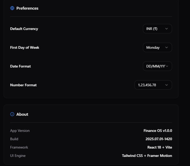 FinanceOs – screenshot 2
