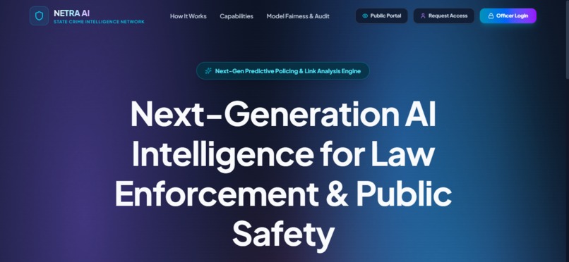 NETRA — AI-Driven Crime Analytics & Visualization Platform – screenshot 1