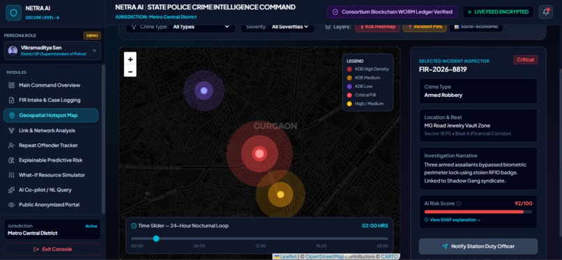 NETRA — AI-Driven Crime Analytics & Visualization Platform – screenshot 3