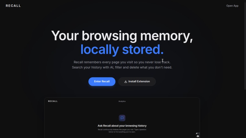 Recall – screenshot 1