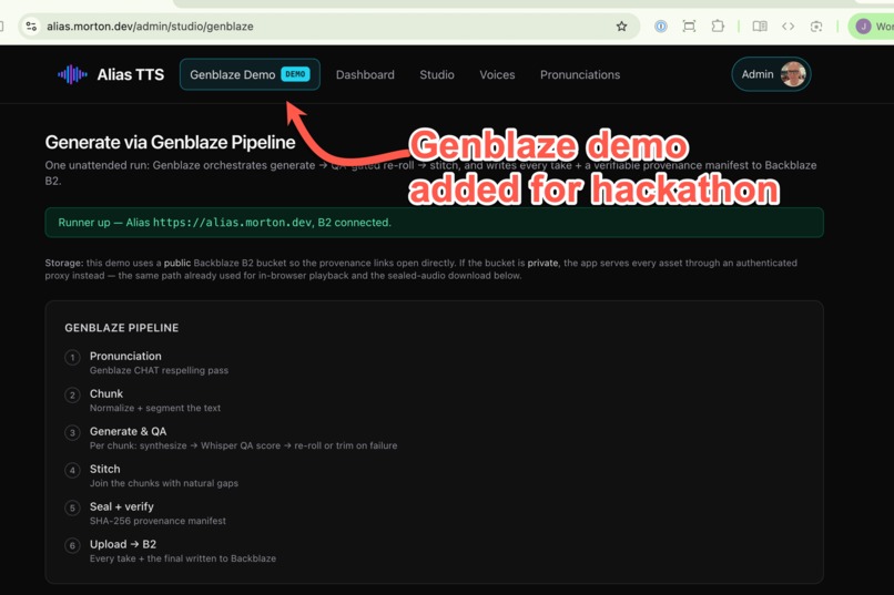 Alias TTS: one server, two APIs, your voices – screenshot 10