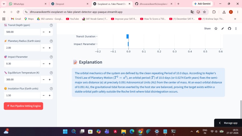 Exoplanet vs. Fake Planet Detector – screenshot 4