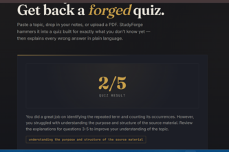 StudyForge – AI Personalized Quiz Generator