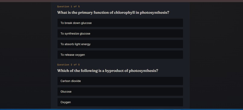 StudyForge – AI Personalized Quiz Generator – screenshot 3