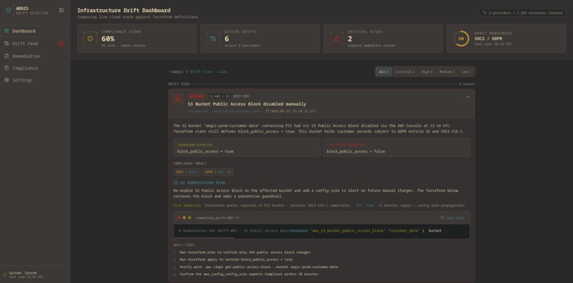 Aegis: Infrastructure Drift Detector – screenshot 1