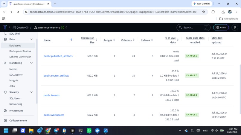 QuestorOS Memory — ICARE³ Organizational Intelligence – screenshot 2