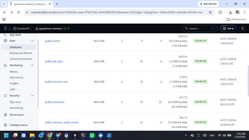 QuestorOS Memory — ICARE³ Organizational Intelligence – screenshot 3