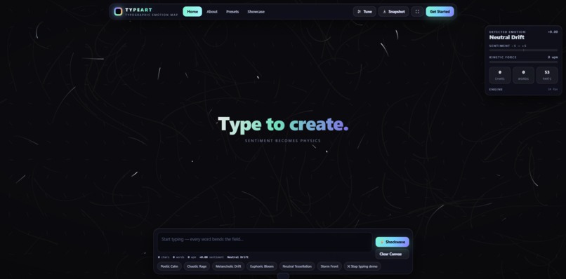 TYPEART – screenshot 1