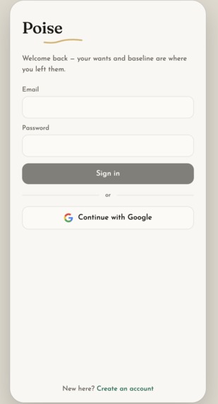 Poise – screenshot 2